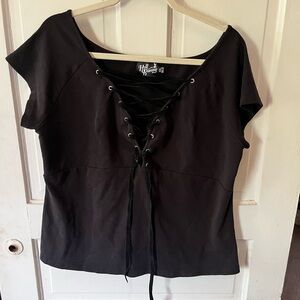Hell bunny lace up shirt